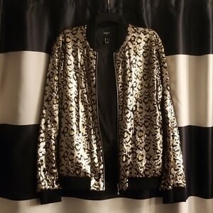 Mens Sequin Jacket Animal Print